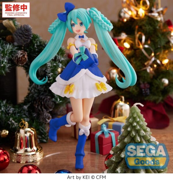 Character Vocal Series 01: Hatsune Miku High Premium PVC Figura Hatsune Miku Sapphire Christmas Ver. 21 cm