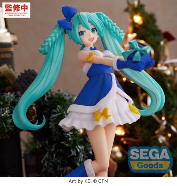 Character Vocal Series 01: Hatsune Miku High Premium PVC Figura Hatsune Miku Sapphire Christmas Ver. 21 cm