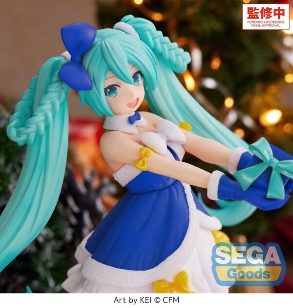 Character Vocal Series 01: Hatsune Miku High Premium PVC Figura Hatsune Miku Sapphire Christmas Ver. 21 cm