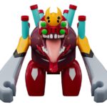 Rebuild of Evangelion Brickroid Mini Figura Evangelion Unit 02 Beast Form 2nd Phase (Type 1) 4 cm