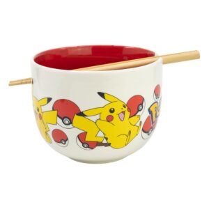 Pokémon Pikachu Ramen Tál Evőpálcikákkal