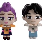 KPop Demon Hunters Vinyl Figuras Jinu & Rumi Monitor Buddiez 6 cm