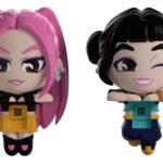 KPop Demon Hunters Vinyl Figuras Mira & Zoey Monitor Buddiez 6 cm