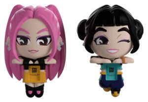 KPop Demon Hunters Vinyl Figuras Mira & Zoey Monitor Buddiez 6 cm