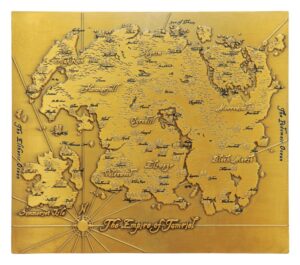 The Elder Scrolls Replika Metal Map of Tamriel Limited Edition 15 x 13 cm