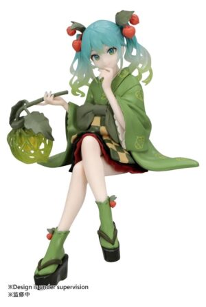 Hatsune Miku Noodle Stopper PVC Figura Flower Fairy Winter Cherry Green Color Ver. 15 cm