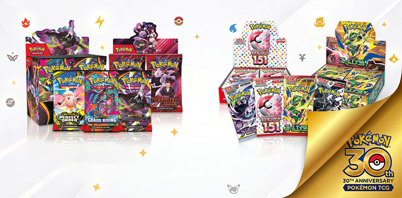 Pokémon TCG gyűjtői dobozok és boosterek
