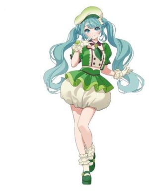 Hatsune Miku x Tirol Choco Collaboration PVC Figura Matcha Mochi Ver. 19 cm